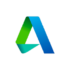 Autodesk Round Logo for PCSoftKeys White